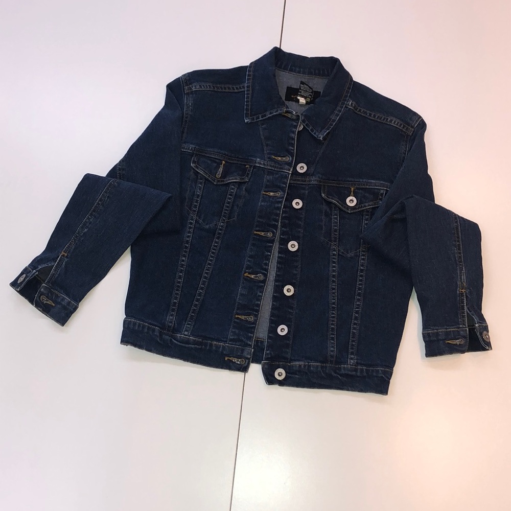 Ladies denim bomber jacket